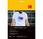Papier d'impression Kodak Papier transfert textile clair t-shirt, 5 feuilles, compatible avec toutes les imprimantes à jet d''encre