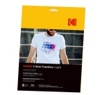 Papier d'impression Kodak Papier transfert textile clair t-shirt, 5 feuilles, compatible avec toutes les imprimantes à jet d''encre