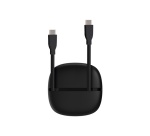 Câble téléphone portable Wefix CABLE SILICONE USB-C VERS USB-C 1M NOIR + ETUI DE RANGEMENT