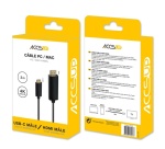 Cables USB Accsup CABLE USB-C VERS HDMI ULTRA HD 4K 3M NOIR