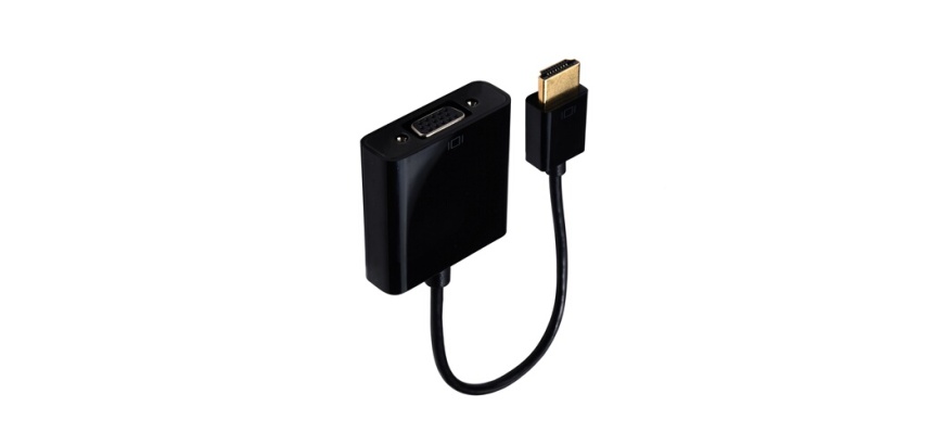 Câbles vidéo Accsup ADAPTATEUR HDMI MALE VERS VGA FEMELLE 20 CM NOIR