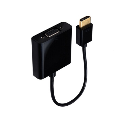 Câbles vidéo Accsup ADAPTATEUR HDMI MALE VERS VGA FEMELLE 20 CM NOIR