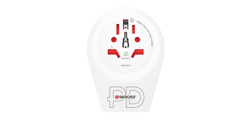 Adaptateur et convertisseur Skross Adaptateur World to Europe+Sortie Typ C 20 WATTS