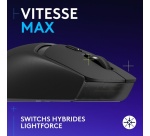 Souris Logitech sans fil G309 LIGHTSPEED, légère, Switchs hybrides LIGHTFORCE, capteur HERO 25K - Noire