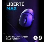 Souris Logitech sans fil G309 LIGHTSPEED, légère, Switchs hybrides LIGHTFORCE, capteur HERO 25K - Noire