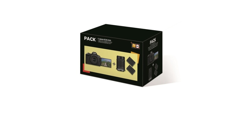 Appareil photo hybride Canon Pack EOS R50 + RF-S 18-45mm f/4.5-6.3 IS STM + RF-S 55-210mm f/5-7.1 IS STM + 2eme batterie + chargeur