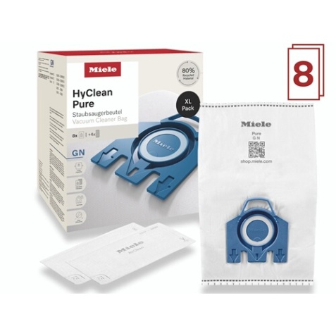 Sac aspirateur Miele PACK XL HYCLEAN PURE GN 80% MATIERES RECYCLEES X8 SACS
