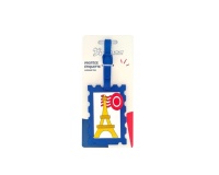 Etiquette de voyage Yello Koko Etiquette baggage Taggy Timbre Parisien Bleu