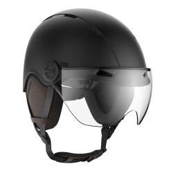 Casque vélo Casr Life Noir avec visière - M