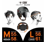 Casque vélo Casr GLOW AVEC LED ET VISIERE BLANC IVOIRE – L