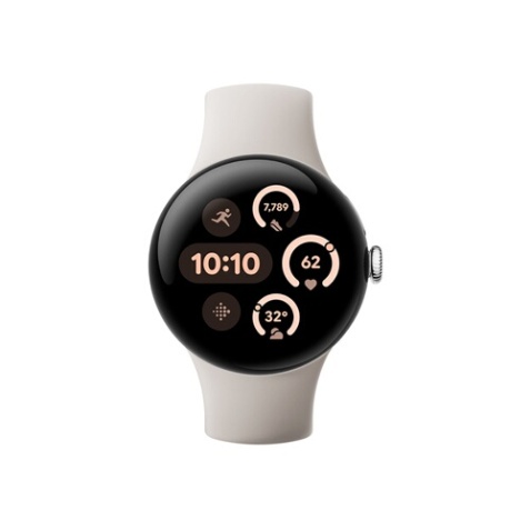Montre connectée Google PIXEL WATCH 3 41MM 4G LTE ARGENT POLI BRACELET PORCELAINE