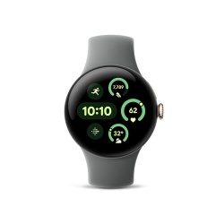 Montre connectée Google PIXEL WATCH 3 41MM 4G LTE CHAMPAGNE DORE BRACELET VERT SAUGE