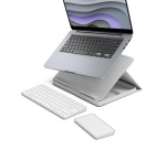 Clavier Logitech Casa Pop-Up Desk Blanc, support, clavier sans fil, pavé tactile