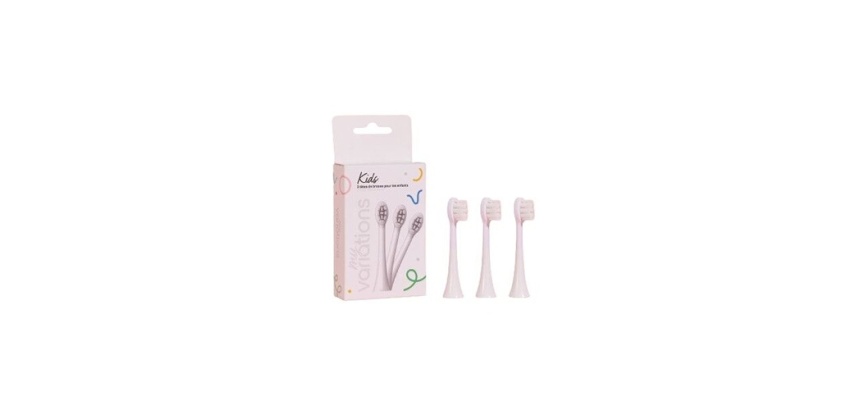 Brossette dentaire My Variations Pack de 3 tetes de Brosse Enfants - Blanc