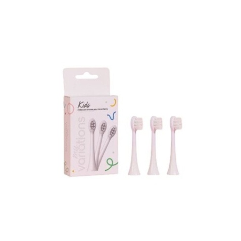 Brossette dentaire My Variations Pack de 3 tetes de Brosse Enfants - Blanc