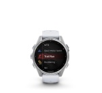 Montre connectée Garmin fenix 8 AMOLED 43mm Acier Silver avec bracelet blanc