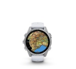 Montre connectée Garmin fenix 8 AMOLED 43mm Acier Silver avec bracelet blanc