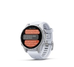 Montre connectée Garmin fenix 8 AMOLED 43mm Acier Silver avec bracelet blanc