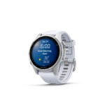 Montre connectée Garmin fenix 8 AMOLED 43mm Acier Silver avec bracelet blanc