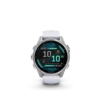 Montre connectée Garmin fenix 8 AMOLED 43mm Acier Silver avec bracelet blanc