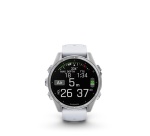 Montre connectée Garmin fenix 8 AMOLED 43mm Acier Silver avec bracelet blanc