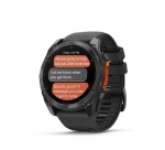 Montre connectée Garmin fenix 8 AMOLED 51mm Acier Gray avec bracelet noir