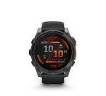 Montre connectée Garmin fenix 8 AMOLED 51mm Acier Gray avec bracelet noir