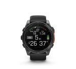Montre connectée Garmin fenix 8 AMOLED 51mm Acier Gray avec bracelet noir