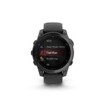 Montre connectée Garmin fenix E AMOLED 47mm Acier Gray avec bracelet noir