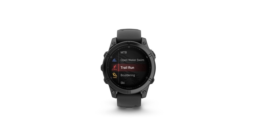 Montre connectée Garmin fenix E AMOLED 47mm Acier Gray avec bracelet noir