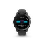Montre connectée Garmin fenix E AMOLED 47mm Acier Gray avec bracelet noir