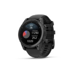 Montre connectée Garmin fenix E AMOLED 47mm Acier Gray avec bracelet noir