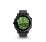 Montre connectée Garmin fenix E AMOLED 47mm Acier Gray avec bracelet noir