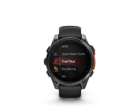 Montre connectée Garmin fenix 8 AMOLED 47mm Acier Gray avec bracelet noir