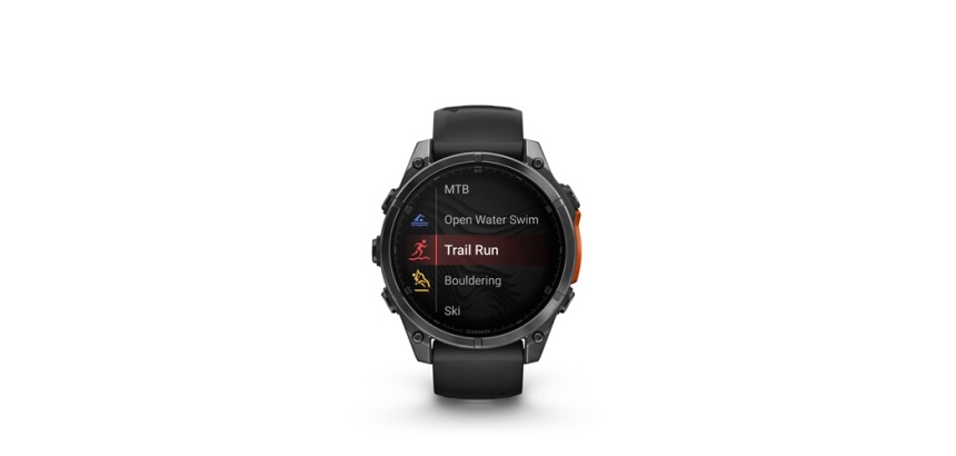 Montre connectée Garmin fenix 8 AMOLED 47mm Acier Gray avec bracelet noir