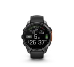 Montre connectée Garmin fenix 8 AMOLED 47mm Acier Gray avec bracelet noir