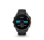 Montre connectée Garmin fenix 8 AMOLED 47mm Acier Gray avec bracelet noir