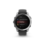 Montre connectée Garmin fenix E AMOLED 47mm Acier Silver avec bracelet Graphite