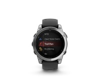 Montre connectée Garmin fenix E AMOLED 47mm Acier Silver avec bracelet Graphite