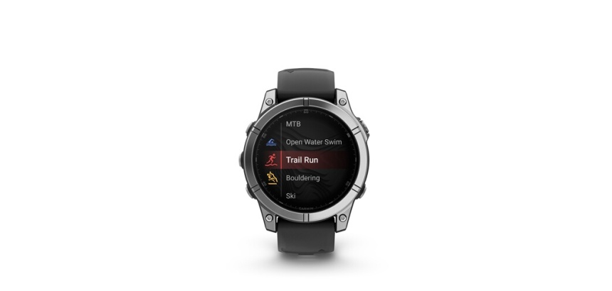 Montre connectée Garmin fenix E AMOLED 47mm Acier Silver avec bracelet Graphite