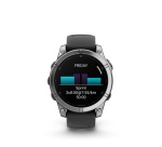 Montre connectée Garmin fenix E AMOLED 47mm Acier Silver avec bracelet Graphite
