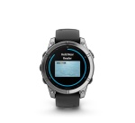 Montre connectée Garmin fenix E AMOLED 47mm Acier Silver avec bracelet Graphite
