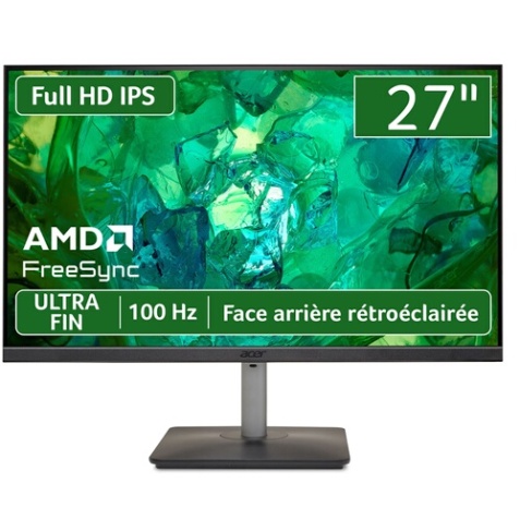 Ecran PC Acer Ultra Fin VERO 27'' RS272bpamix Dalle IPS 1ms 100 Hz