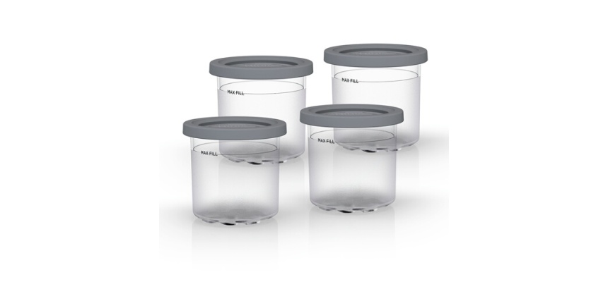 Accessoire de cuisine Ninja Lot de 4 pots compatibles avec CREAMI NC300EU