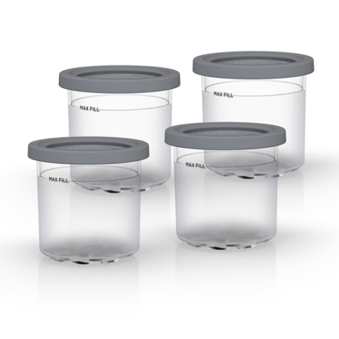 Accessoire de cuisine Ninja Lot de 4 pots compatibles avec CREAMI NC300EU