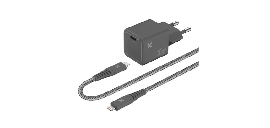Chargeur pour téléphone mobile Wefix Pro Chargeur secteur GaN 30W + cable Lightning 1.2 metres
