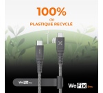Câble téléphone portable Wefix Pro CABLE RENFORCE USB-C / C 240W USB 3 2 M