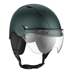 Casque vélo Casr Life Vert Forêt avec visière - L