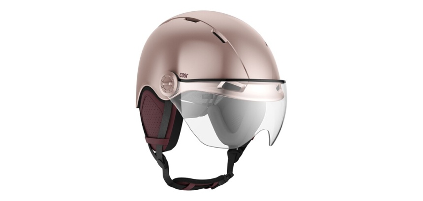 Casque vélo Casr Life Rose avec visière - L