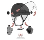 Casque vélo Casr Life Rose avec visière - L